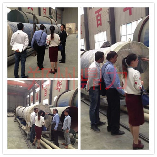 喜迎印度客戶來訪考察木屑烘干機