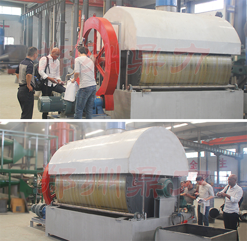 馬達(dá)加斯加客戶抵達(dá)我司驗(yàn)貨酵母烘干機(jī)