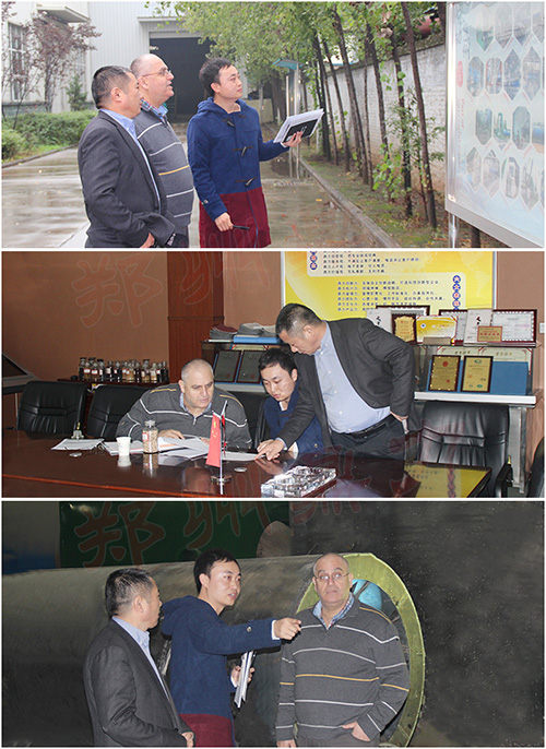 國(guó)外客戶(hù)考察生物質(zhì)燃料烘干生產(chǎn)線(xiàn)